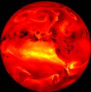 نمایی از زمین در مادون قرمز میانه