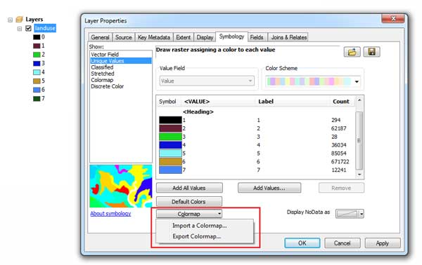 نحوه ایجاد فایل clr حاوی نگاشت رنگ در نرم افزار ArcGIS